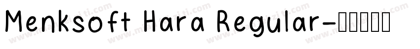 Menksoft Hara Regular字体转换